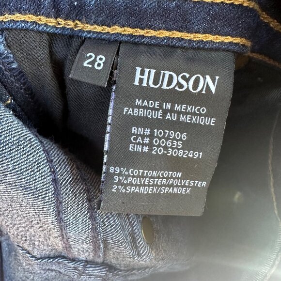 Hudson Womens Bootcut Dark Blue Jeans Size 28 Stretch Denim - Picture 2 of 12